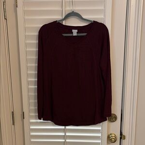 Chicos burgundy sweater